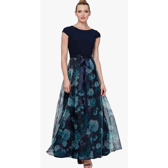 S.L. Fashions Women's Floral Print Skirt Dress 9141141 - Picture 1 of 9